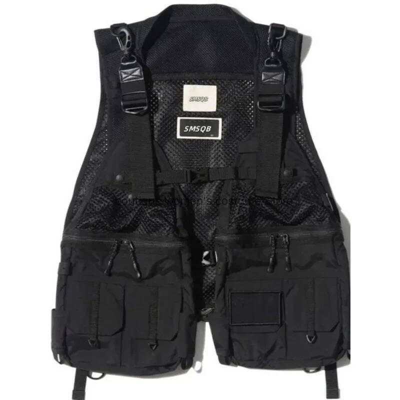 Fishing Jacket Waterproof - 軽量防水ベスト釣りトレンドアウトドア多機能タクティカルベストユニセックスハイストリートワークウェアノースリーブジャケット
