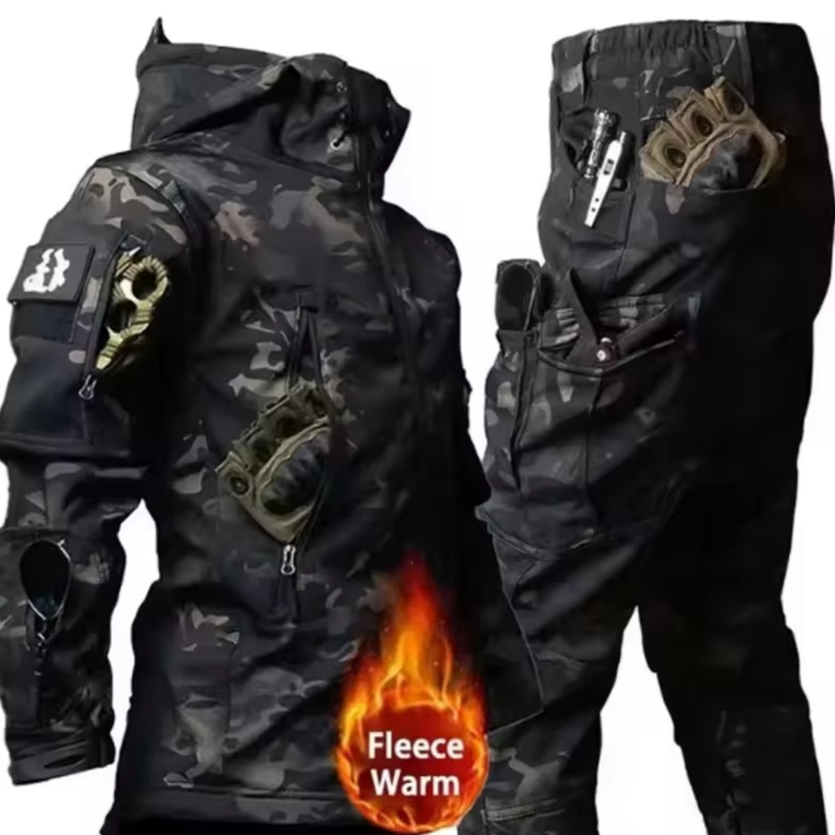 Fishing Jacket Waterproof - メンズ秋冬ジャケット、戦術的な防水アウトドアフィッシングハイキングキャンプスポーツウェアジャケット防寒スーツ