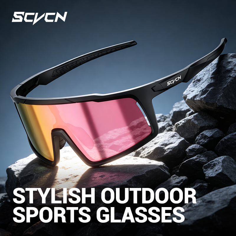 Fishing Sunglasses Polarized - SCVCN 新型アウトドア偏光サイクリングサングラス ハイキングアイウェア メンズ MTB バイク
