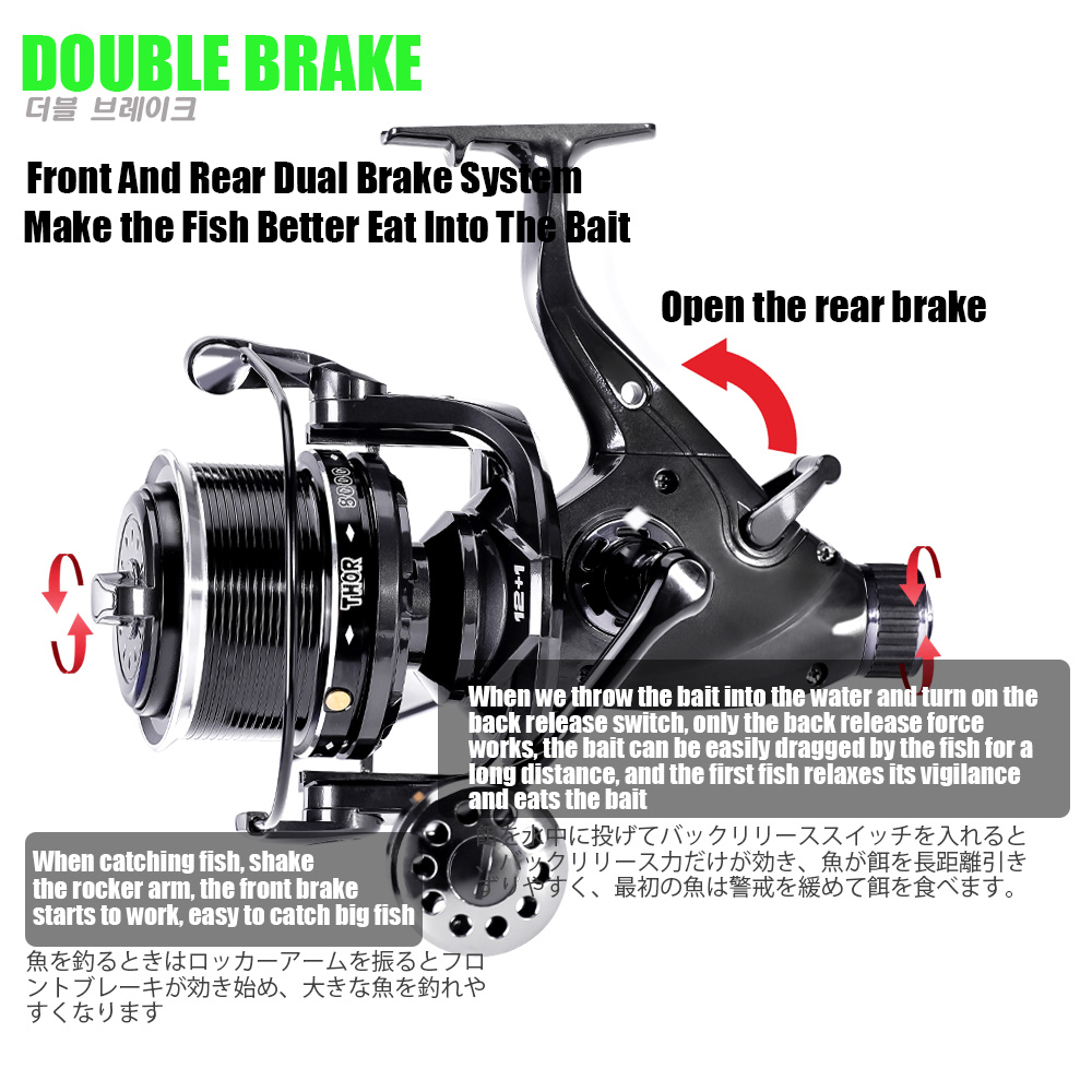 新しい鯉釣りリールスピニングリール最大ダブルドラッグ 27  - Daiwa Reel Fuego のレビューと価格