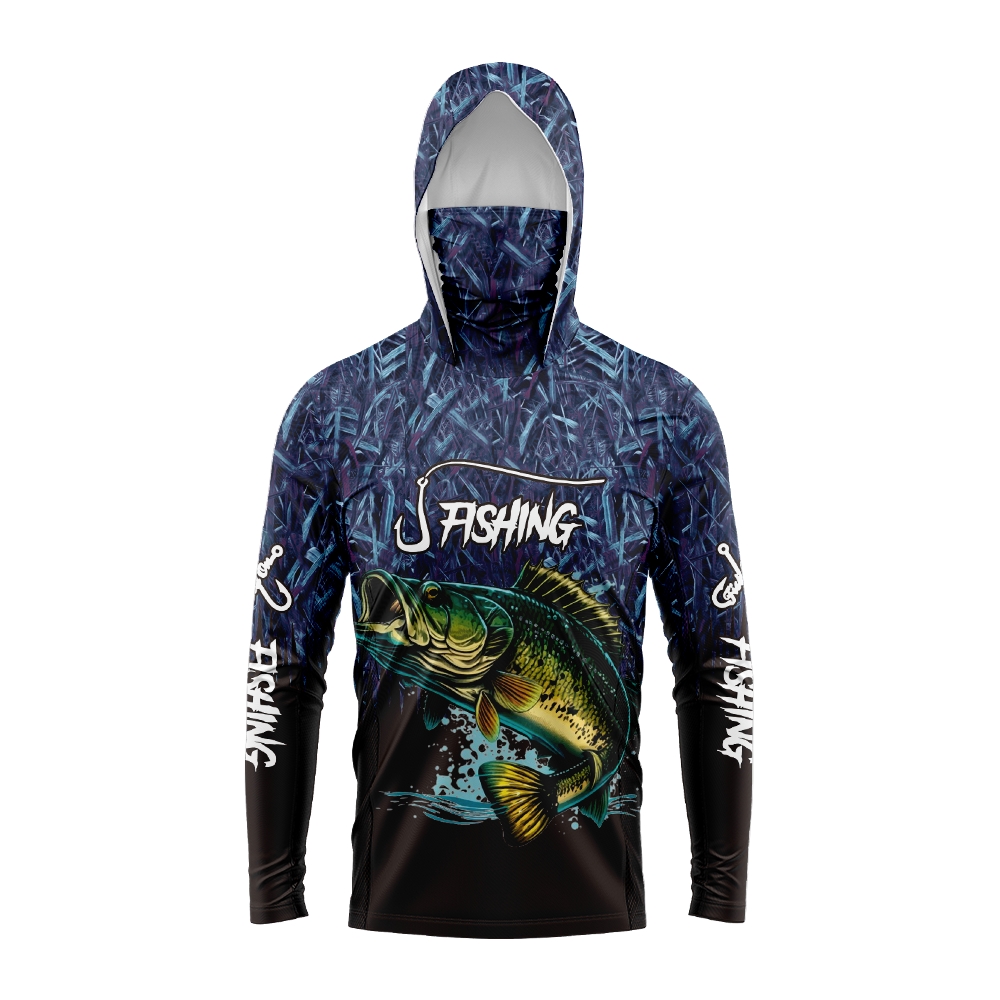 メンズバスフィッシュプリントフィッシングフーディー、フェイス - Fishing Hoodie のレビューと価格