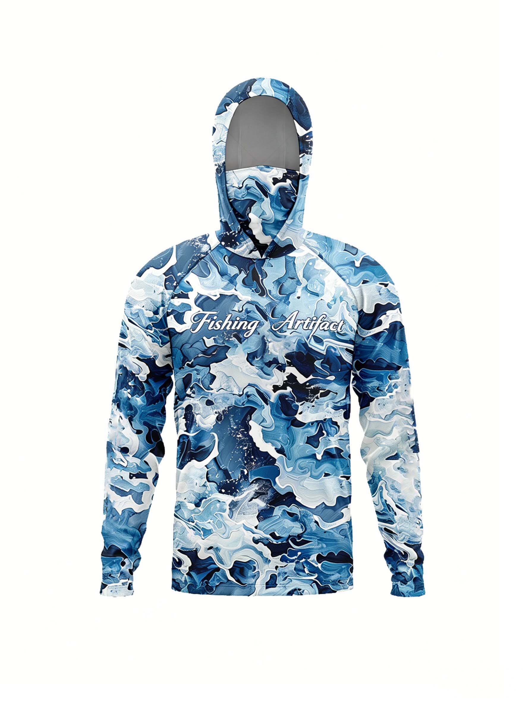 メンズ 夏用 3Dプリント フィッシングフーディー フェイス - Fishing Hoodie のレビューと価格