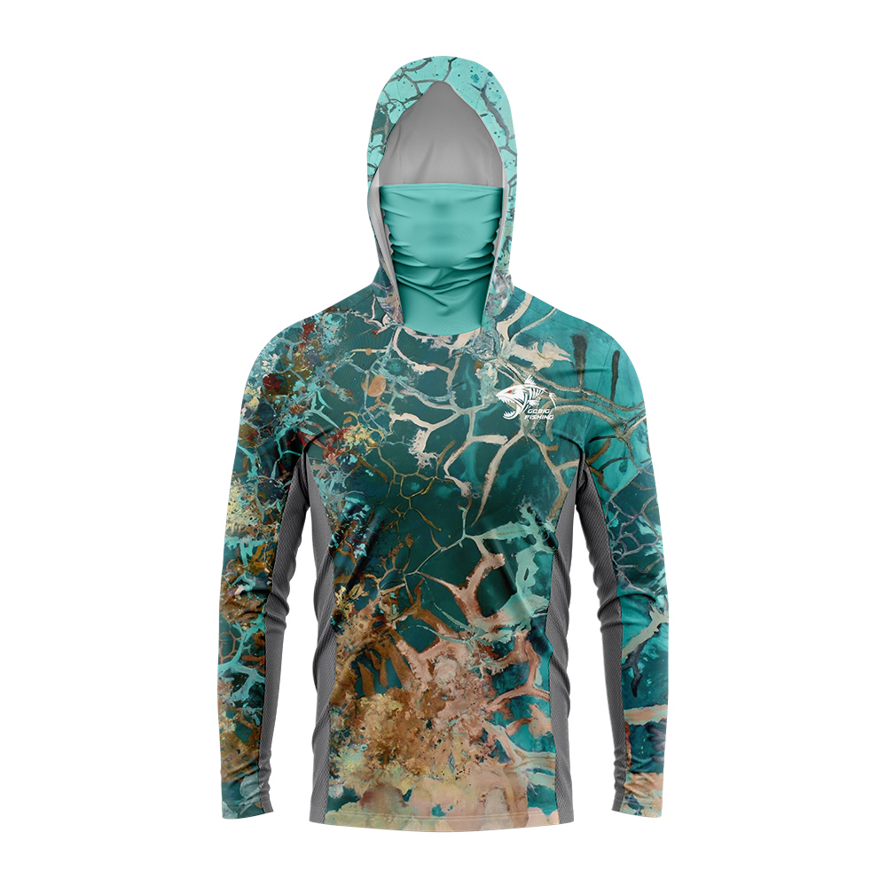 UPF50+ フード付きフィッシングシャツ 内蔵フェイスゲイ - Fishing Hoodie のレビューと価格