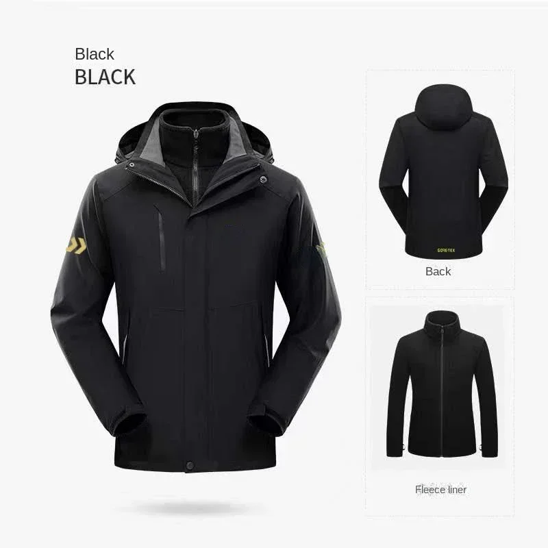 メンズ厚手のフィッシングウェアセット,防水,暖かいフリース, - Fishing Jacket Waterproof のレビューと価格