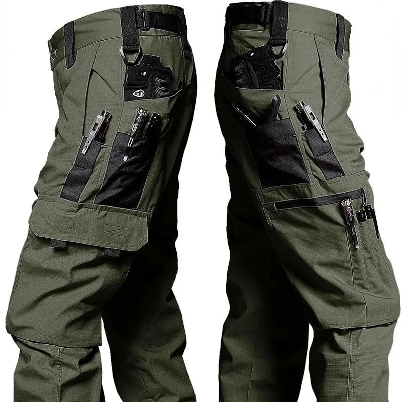 耐摩耗性ワークパンツ男マルチポケットストレートカーゴパンツ屋 - Fishing Pants Waterproof のレビューと価格