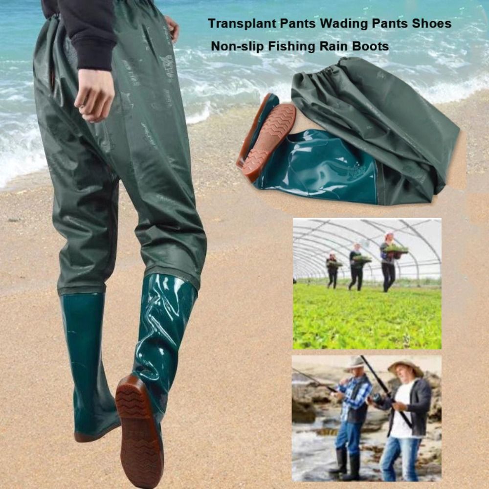 プラスチック製PVC移植用パンツ、水陸両用パンツ、シューズ、 - Fishing Pants Waterproof のレビューと価格